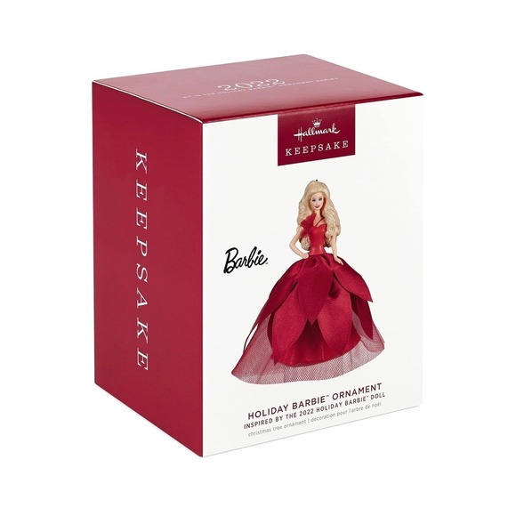 Hallmark Other - Hallmark Keepsake 2022 Holiday Barbie Ornament Red Gown 8th Series Holiday NEW